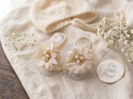 Classic Botanical Peplum Set with Flower Foot Jewelry