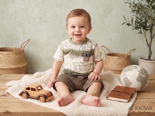 Little Racer Boys Summer Combo – T-Shirt & Shorts