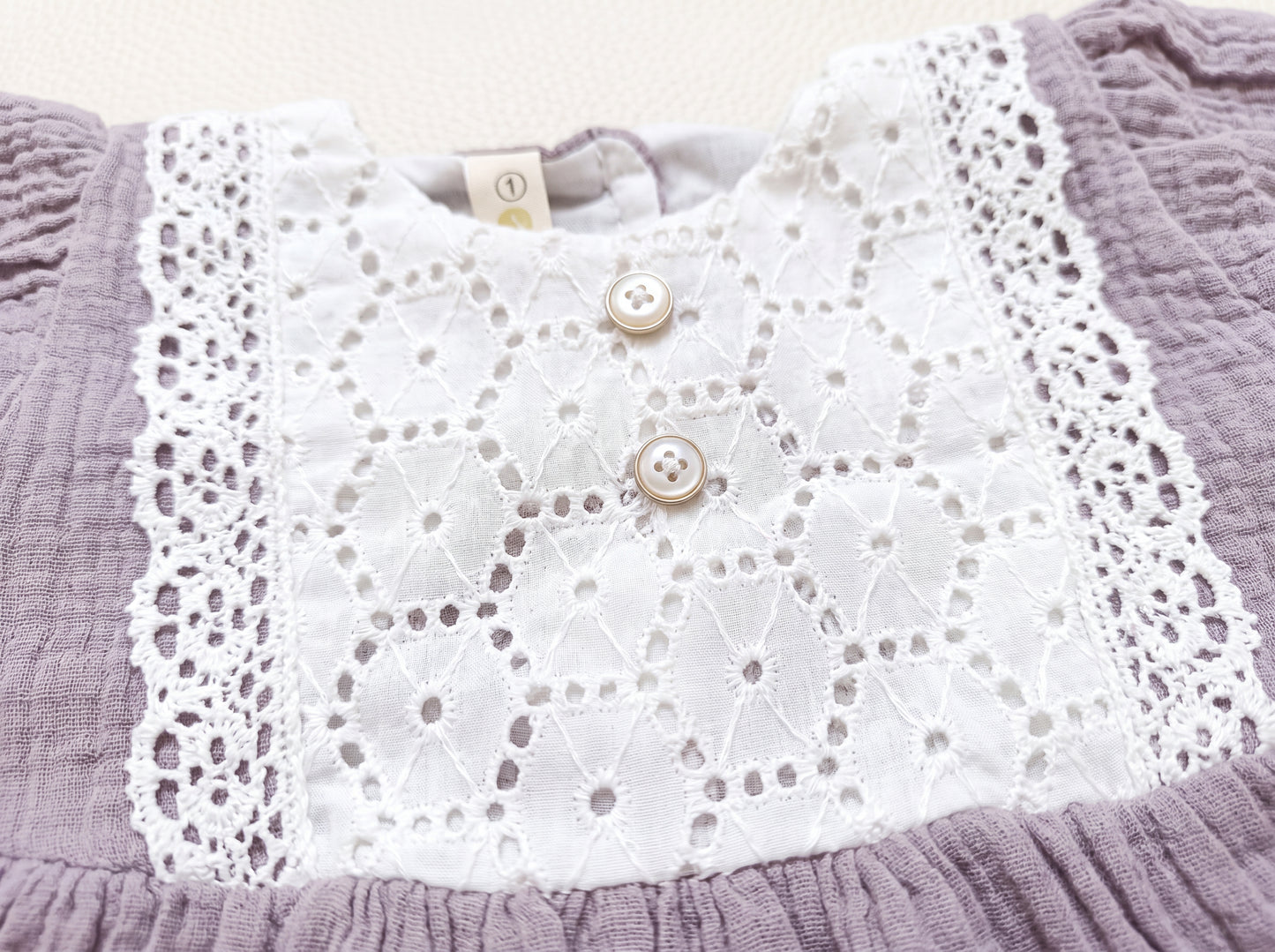 Schiffli Lace Muslin Co-Ord Set for Baby Girls