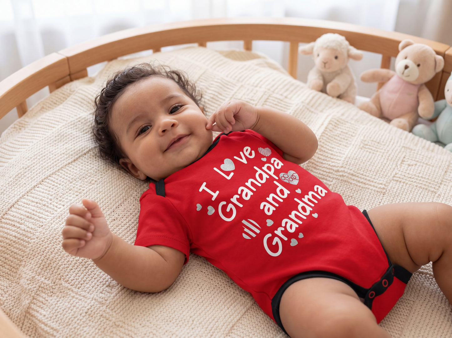 Special Grandparents Edition: Red Baby Onesie