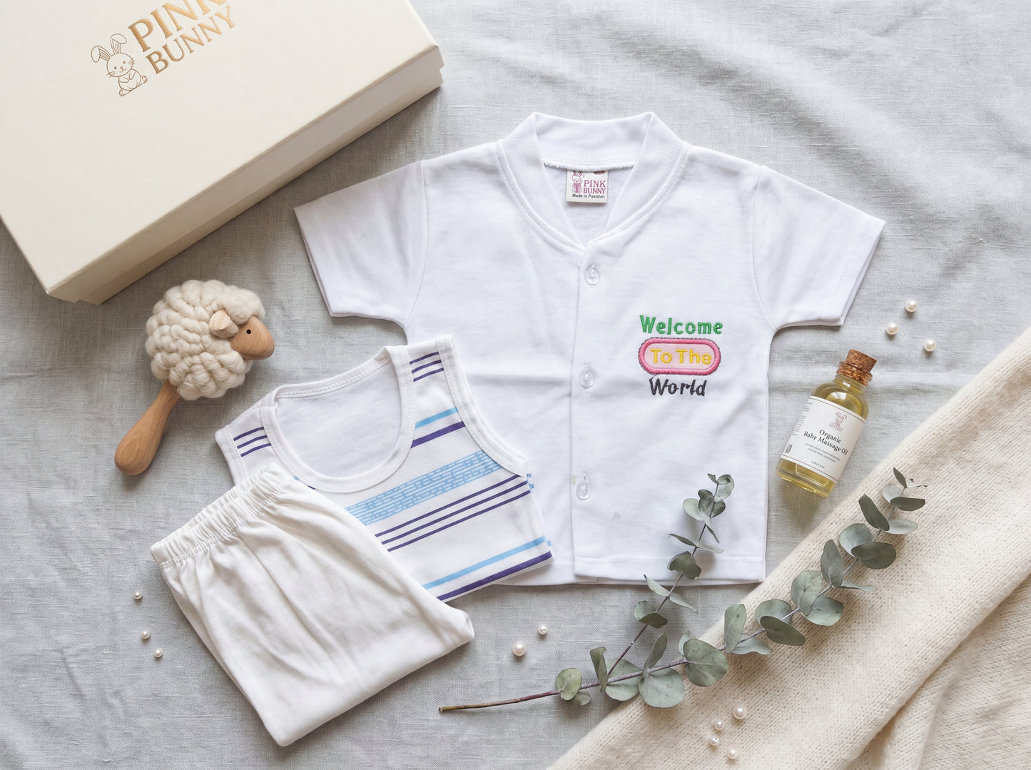 The Little Miracle 3-Piece Layette Set (Welcome To The World)