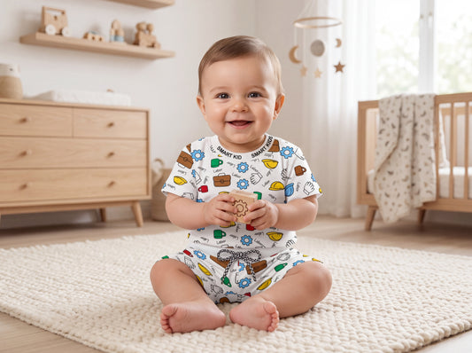 Heritage Tool-Print Boys' Co-ord Set by Smart Kids