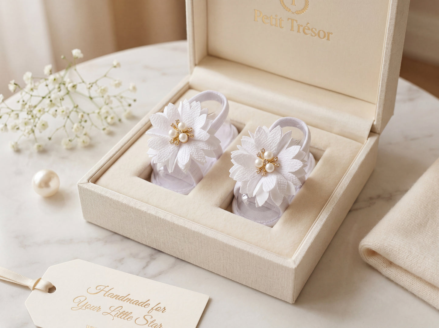 Classic Botanical Peplum Set with Flower Foot Jewelry