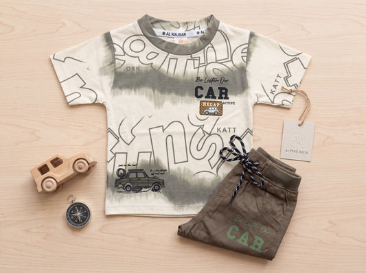 Little Racer Boys Summer Combo – T-Shirt & Shorts
