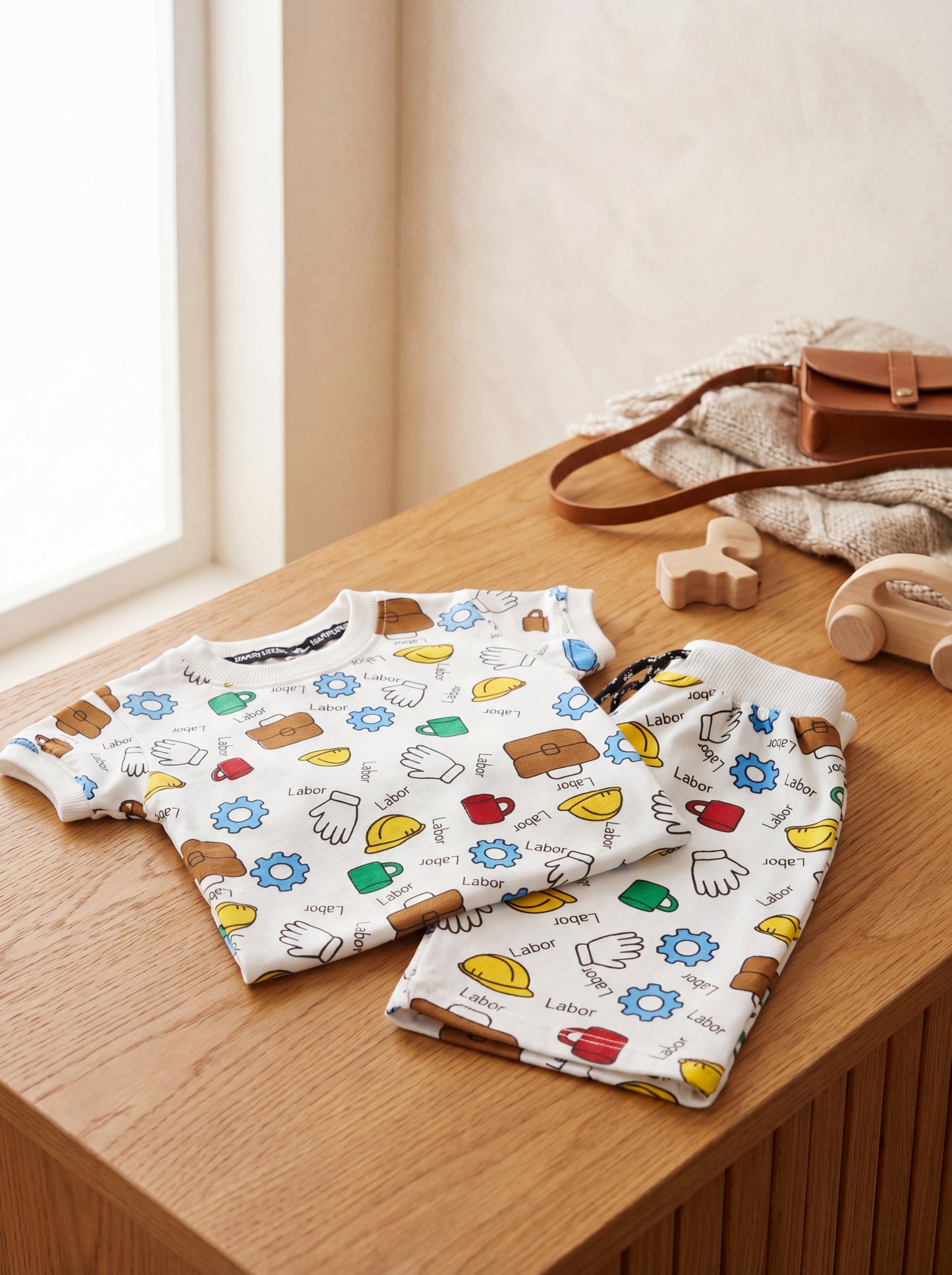 Heritage Tool-Print Boys' Co-ord Set by Smart Kids