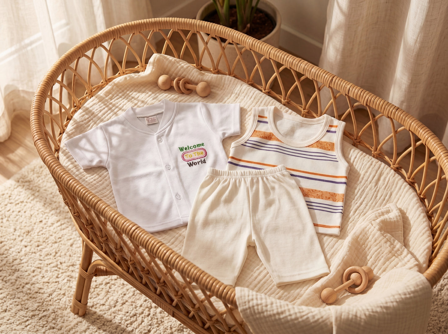 The Little Miracle 3-Piece Layette Set (Welcome To The World)