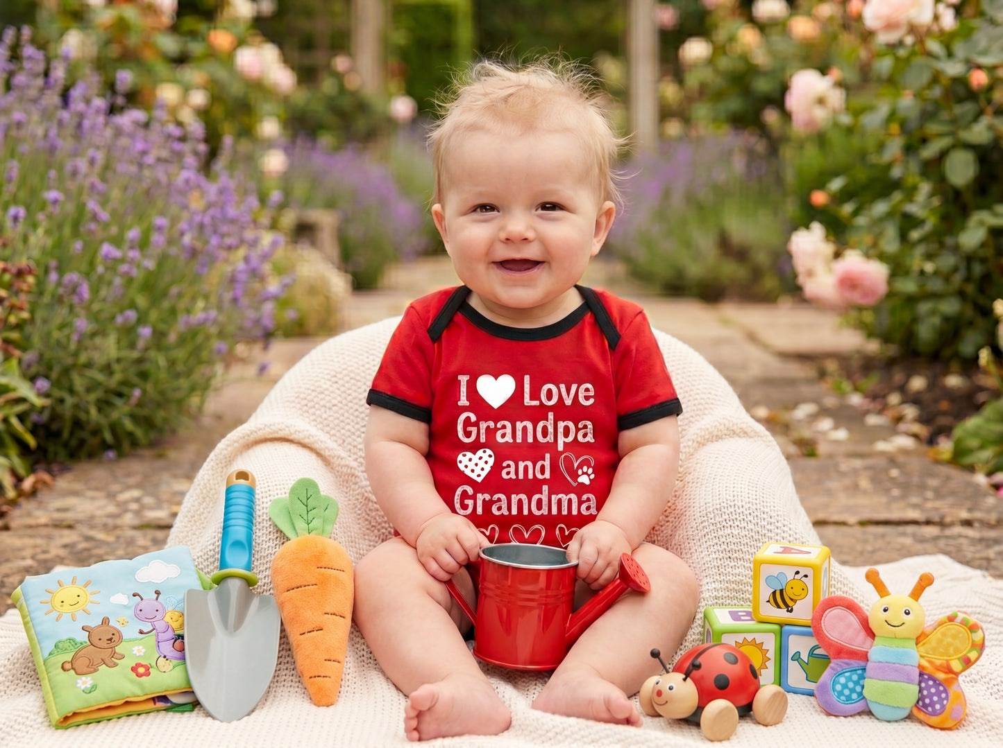Special Grandparents Edition: Red Baby Onesie
